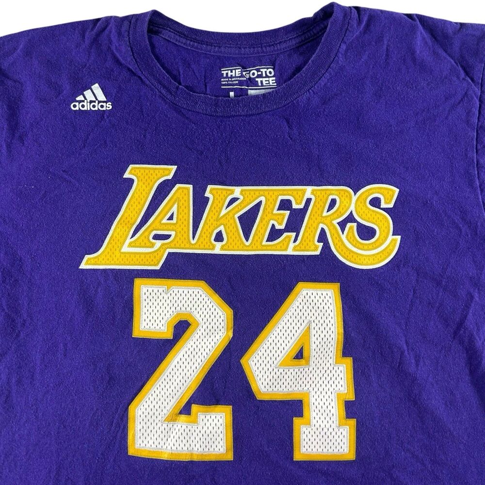 Kobe Bryant Los Angeles Lakers Men’s Large Adidas Jersey Shirt #24 The Go-To Tee